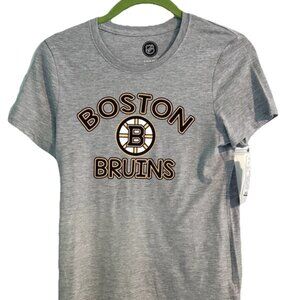 Girls Youth Boston Bruins NHL Grey Tshirt Large 10/12 New NWT